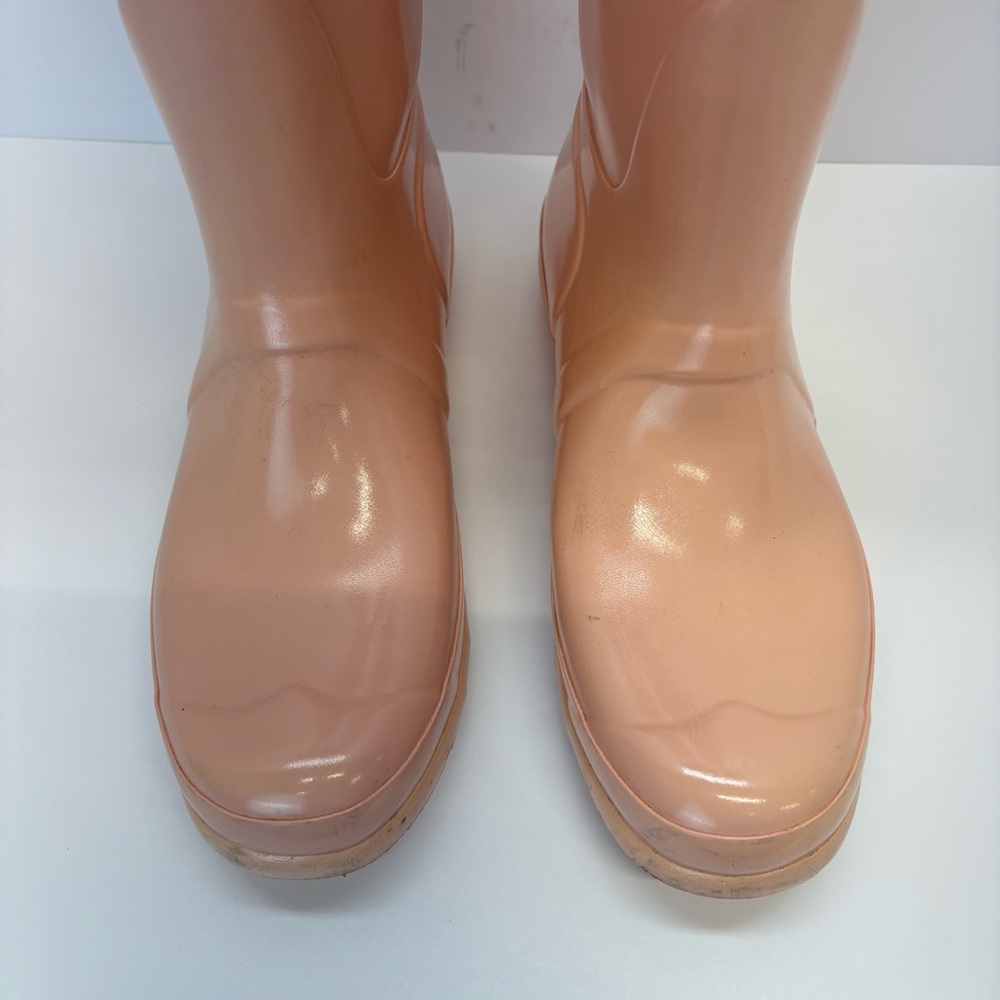 Hunter Tall Rain Boots Pink Sand Glossy Wome Size 9 US - Picture 4 of 10